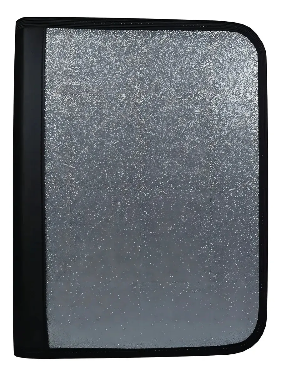 Fichário Escolar Prata Glitter