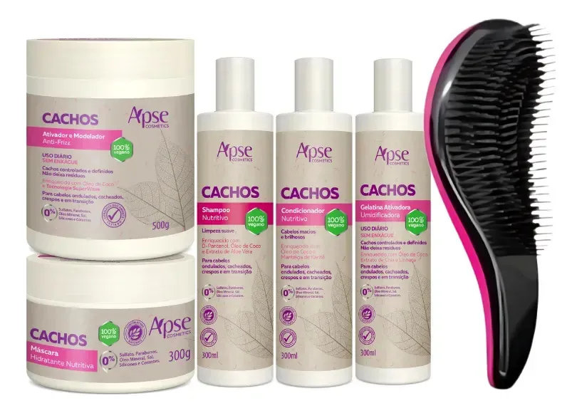 Kit Apice Cachos Shampoo, Condicionador, Gelatina E Outros