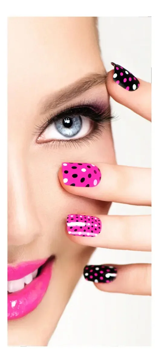 Adesivo Decorativo Porta Salão De Beleza Unhas E Maquiagem Colorido