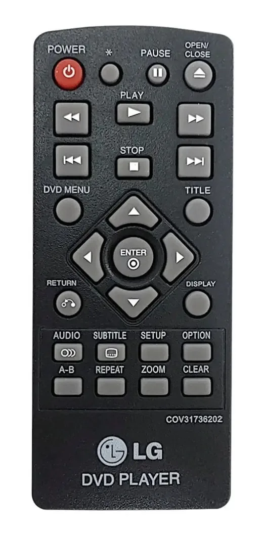 Controle Remoto para DVD LG DP132 Com Pilhas