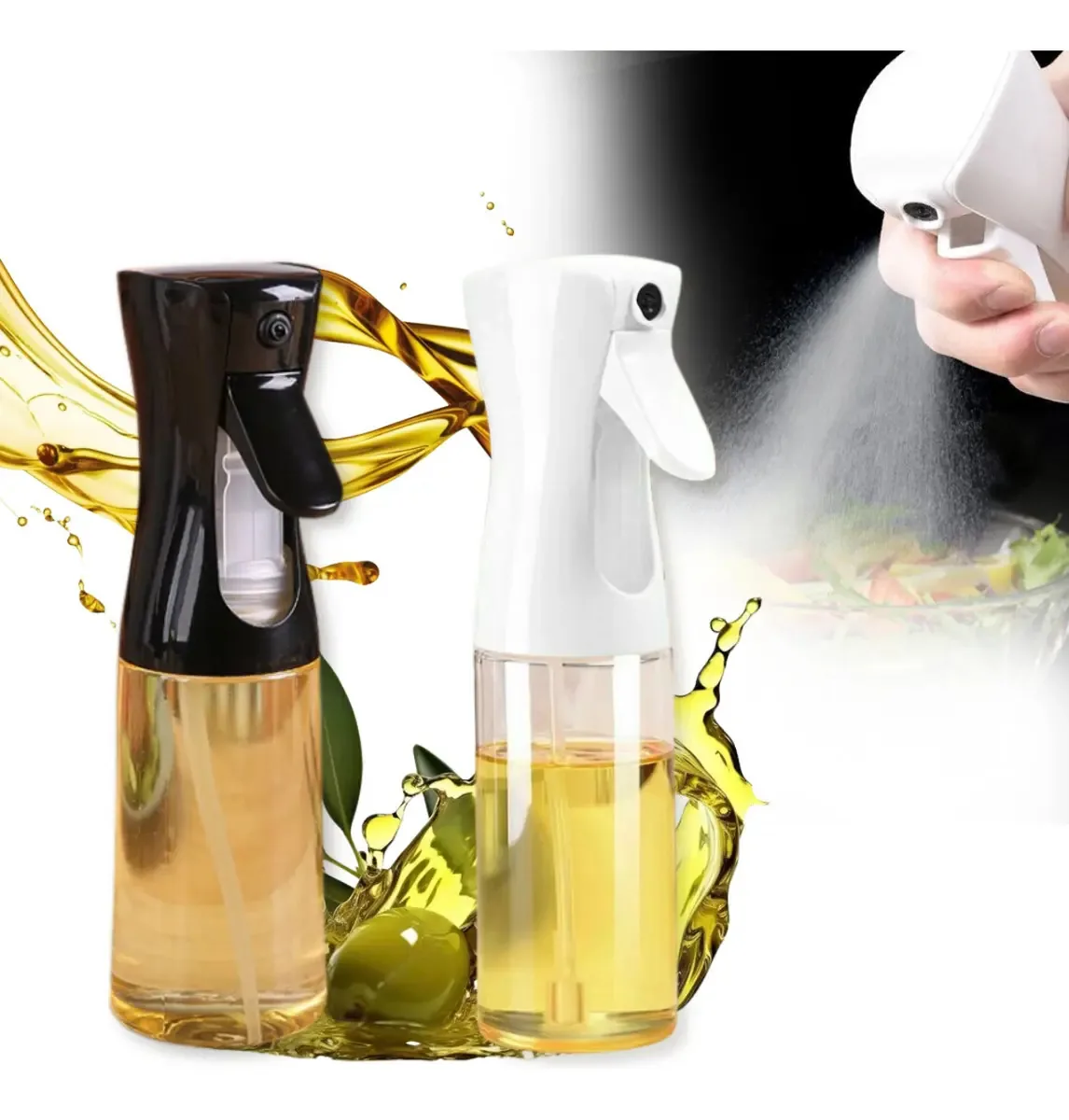 Kit 2 Sprays Borrifadores para Azeite e Vinagre de Vidro 290 ml