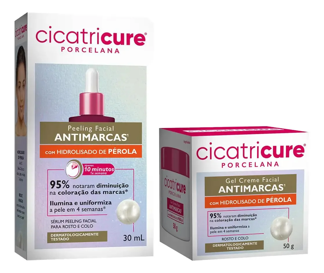 Gel Creme + Peeling Facial Cicatricure Porcelana Antimarcas