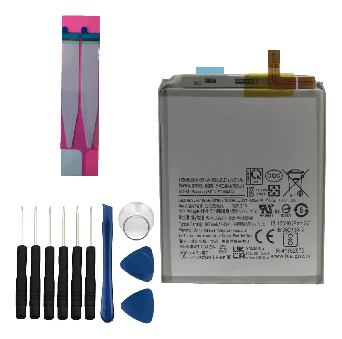 Flex Carga Bateria Bs908aby Compatível Galaxy S22 Ultra +kit