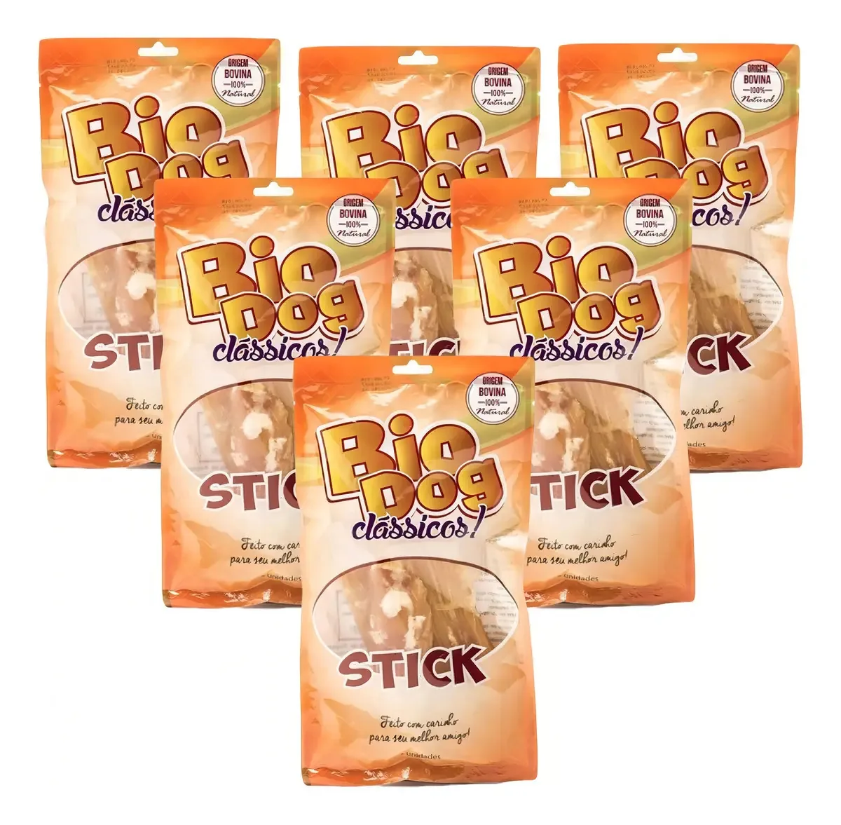6x Petisco Bio Dog Stick Clássicos- Petisco Para Cães- 3 Un