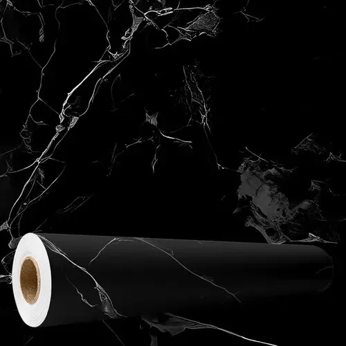 Adesivo Decorativo 3,0 X 0,7 Mts Papel Parede Pia Cozinha Banheiro Mármore Preto Nero Máquina