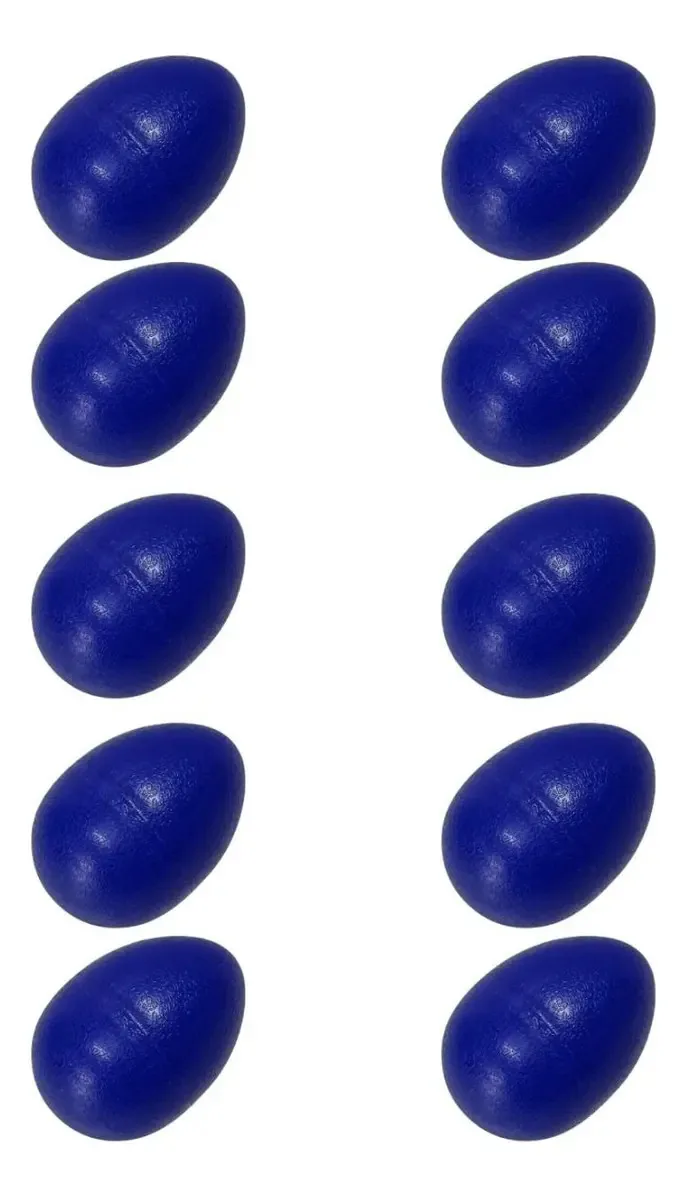 Kit 10 Ovinho Percussão Plástico Shakers Cores Sortidas