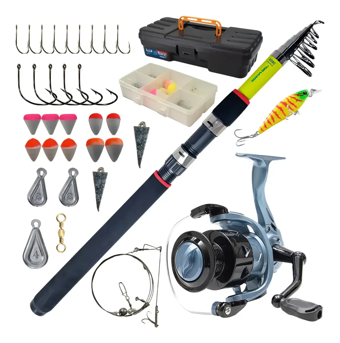 Kit Pesca Praia 2,70m E Molinete 3000 E Acessorios Jaú Pesca