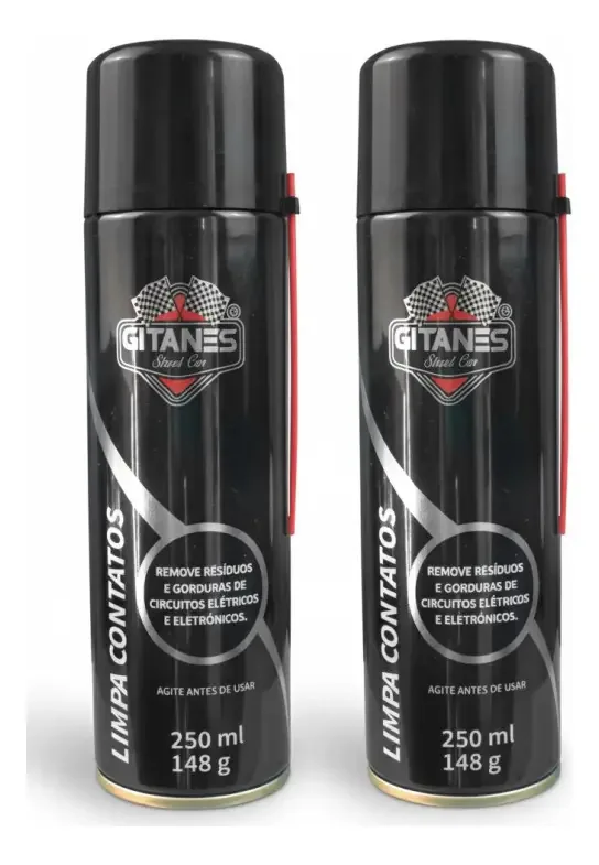Aerossol Gitanes Limpa Contato Spray 250ml Kit Com 2 Unidades