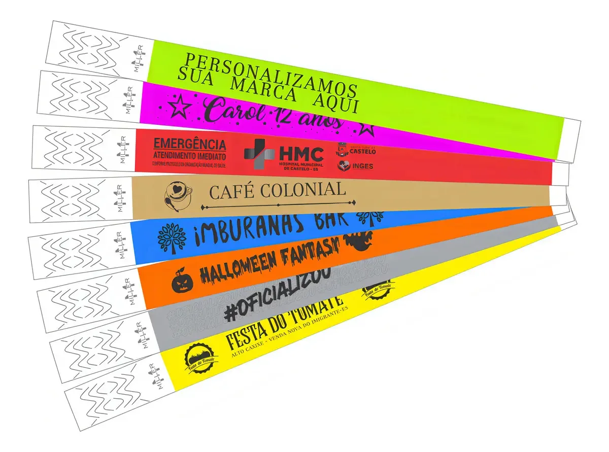Pulseiras Personalizadas Festa 800un Adesivo Lacre Atacado Miller