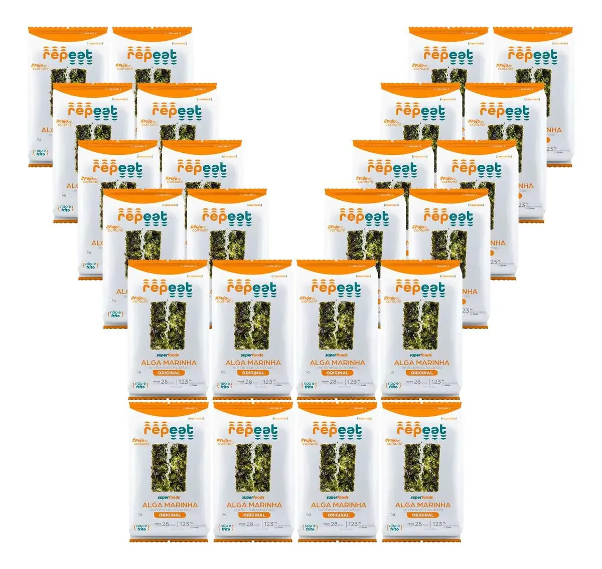 Kit C/24 Repeat Snacks De Algas Marinhas Tradicional Nori 5g
