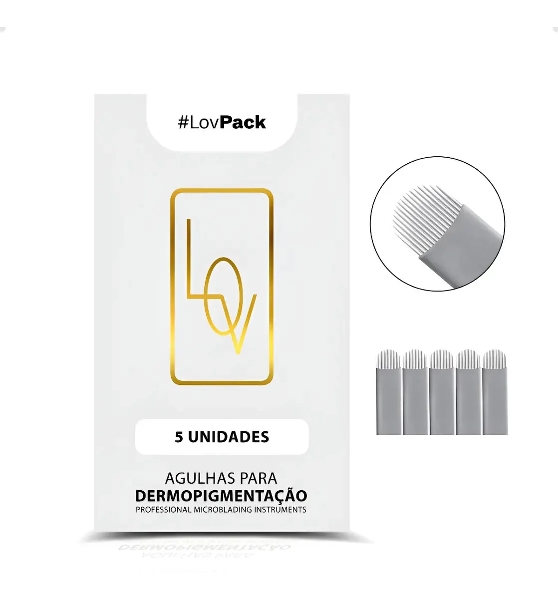 Pack 5 Agulhas Tebori Super Flex 0.18mm 16U para Micropigmentação