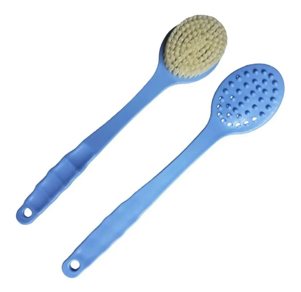Escova de Banho Massageadora Rio Tijucas Azul 35x7cm Plástico