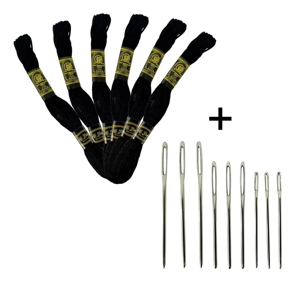 Kit de Meadas para Bordado Ponto Cruz c/ 9 Agulhas
