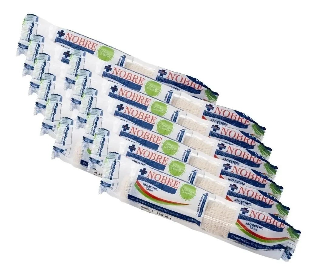 Atadura De Crepom Faixa Para Curativo Algodão 15cm 60rolos