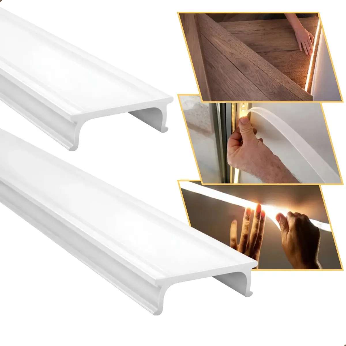 30m Lente Difusora Flexível Leitoso Silicone Para Fita Led