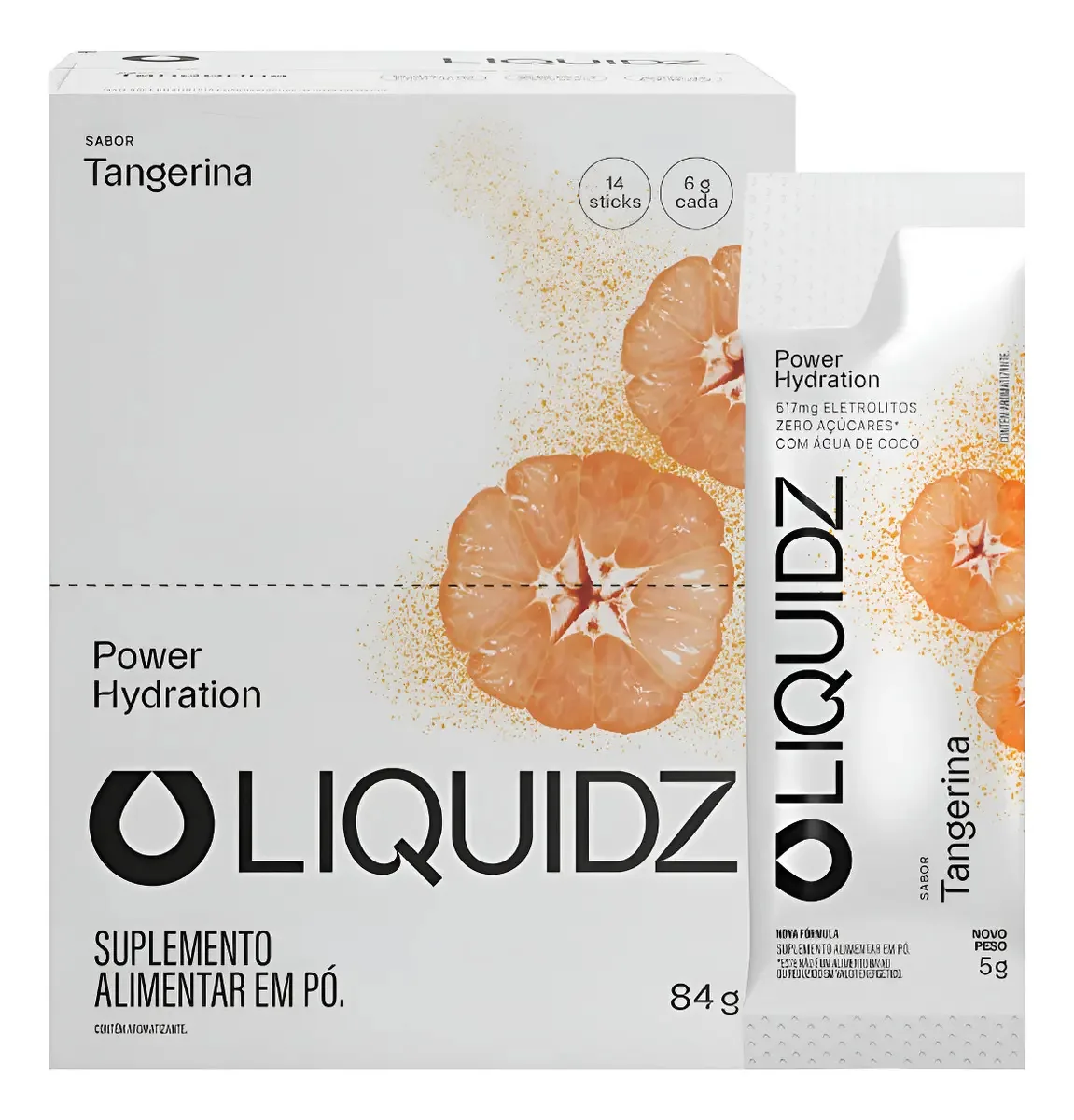 Liquidz Eletrólitos Isotônico Zero Açúcar 14 Sachês Tangerina