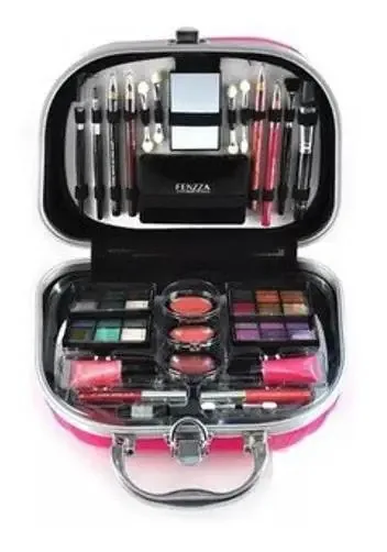 Kit completo de maquiagem com maleta Fenzza