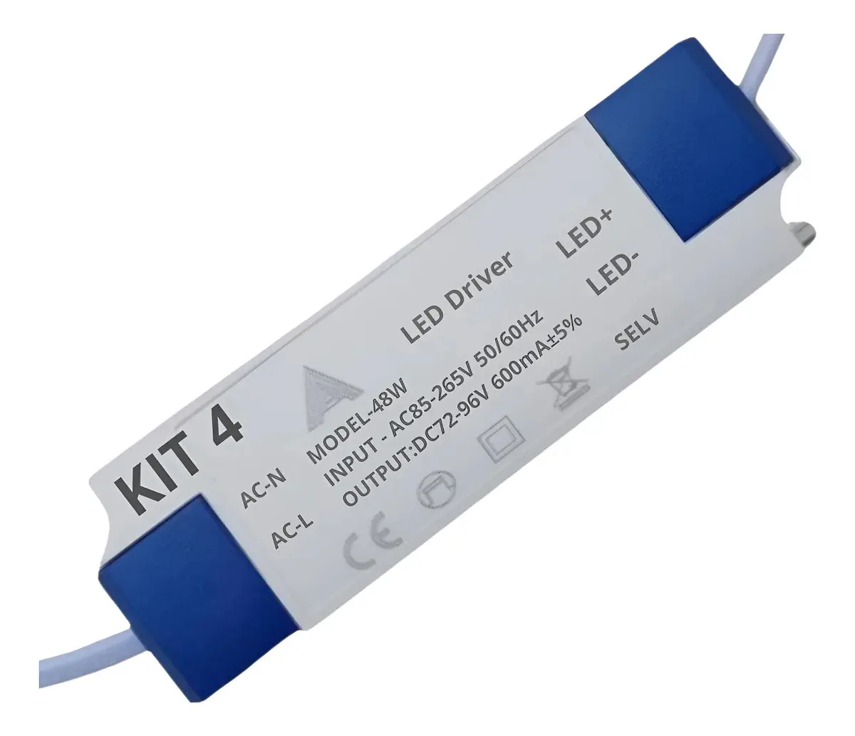 kit 4 Reator Led Driver 48W Plafon Embutir Sobrepor Bivolt