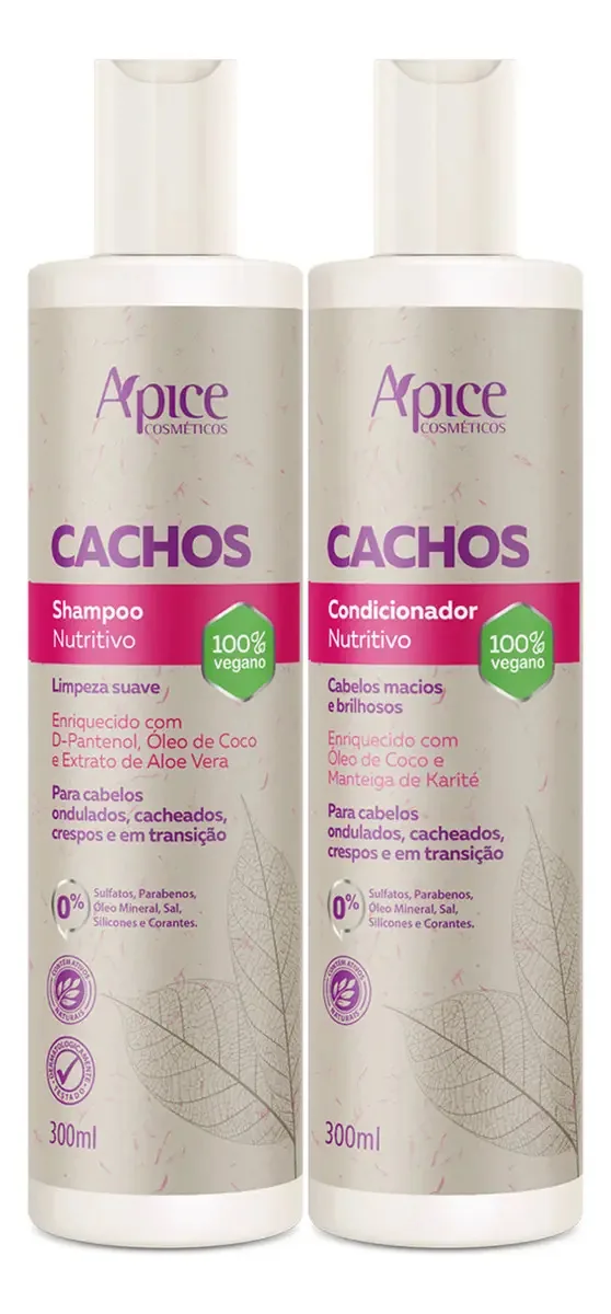 Kit Cachos Ápice Cosméticos Shampoo, Condicionador