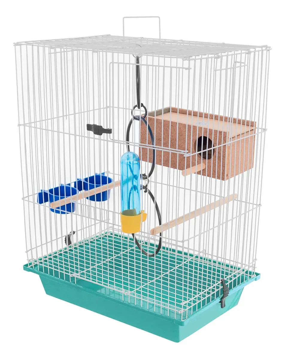 Gaiola P/ Criação Periquito + Ninho Vivopet Cores