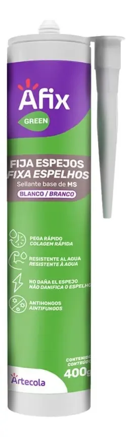Fixa Espelho Afix 400gr Cor Branco