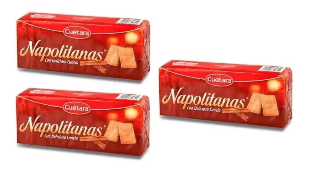 3 Biscoitos Napolitanas Com Canela Cuétara 213g - Espanha