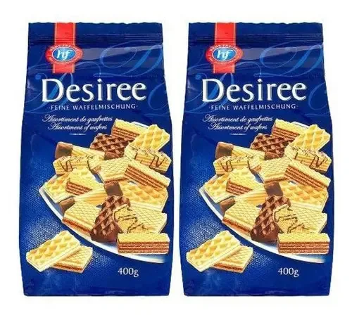 2 Biscoitos Desiree Doces Wafer Sortidos Hans Freitag 400g
