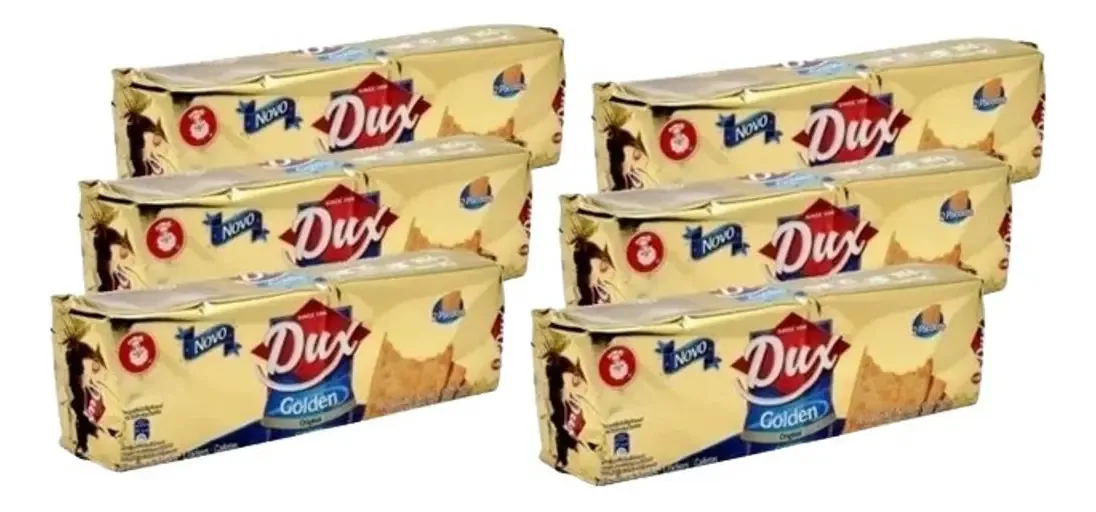 Kit 6 Biscoitos Cracker Dux Golden - 294g