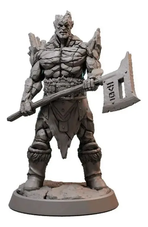 Miniatura Cruz Da Planície Guerreiro De Pedra Rpg D&d