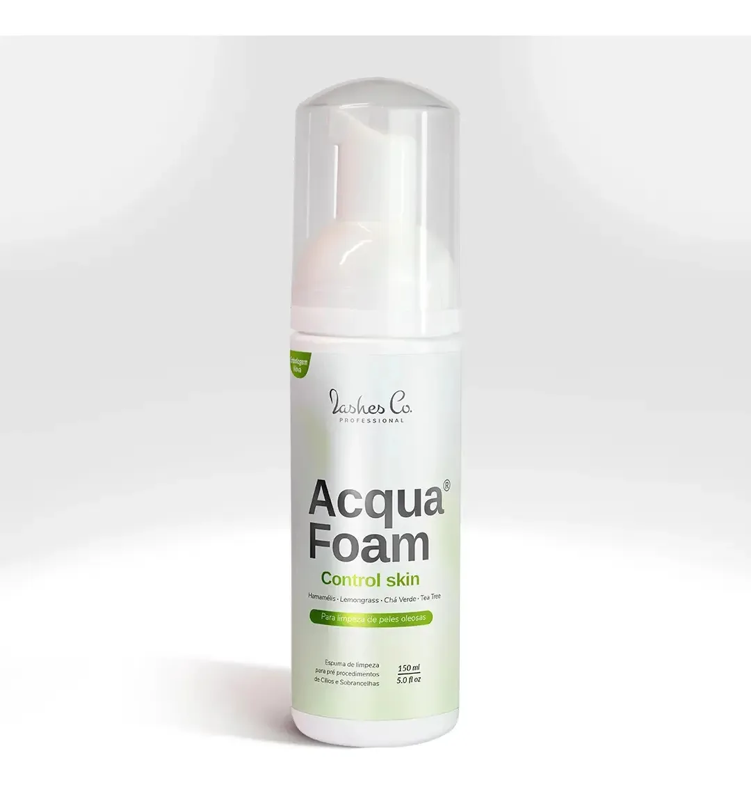 Espuma Higienizadora Acqua Foam Control Skin Lashes Co 150ml Para Cílios e Sobrancelhas
