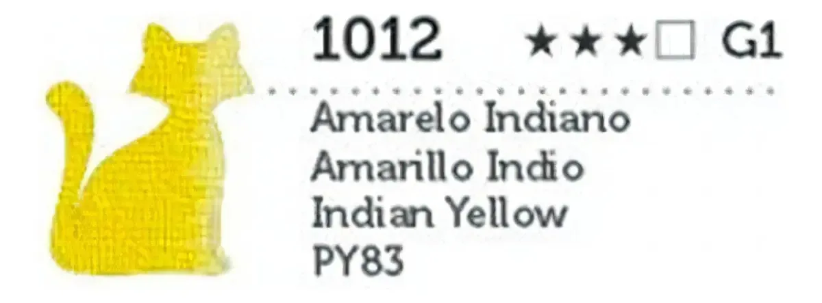 Tinta Óleo Amarelo Indiano 20ml Gato Preto Para Pintura Artística