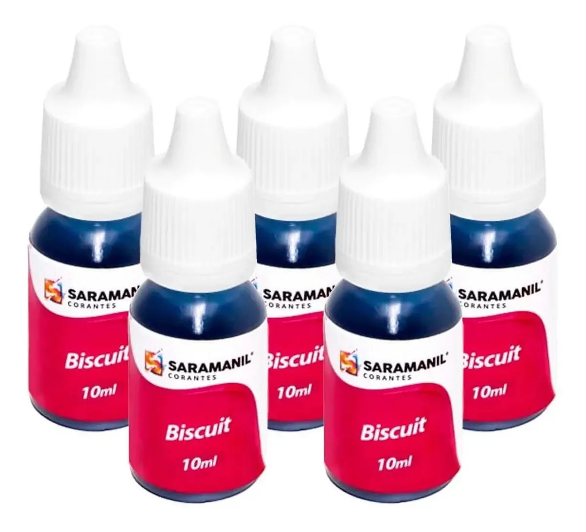 Pigmento Clareador Para Massa Biscuit Saramanil - 6 Unidades Cor Branco