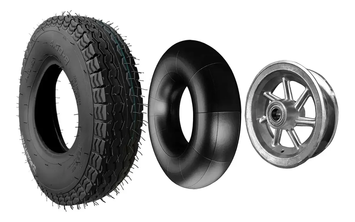 Pneu Carretinha Agrícola Roda Alumínio 8pol 400kg 70km 1va