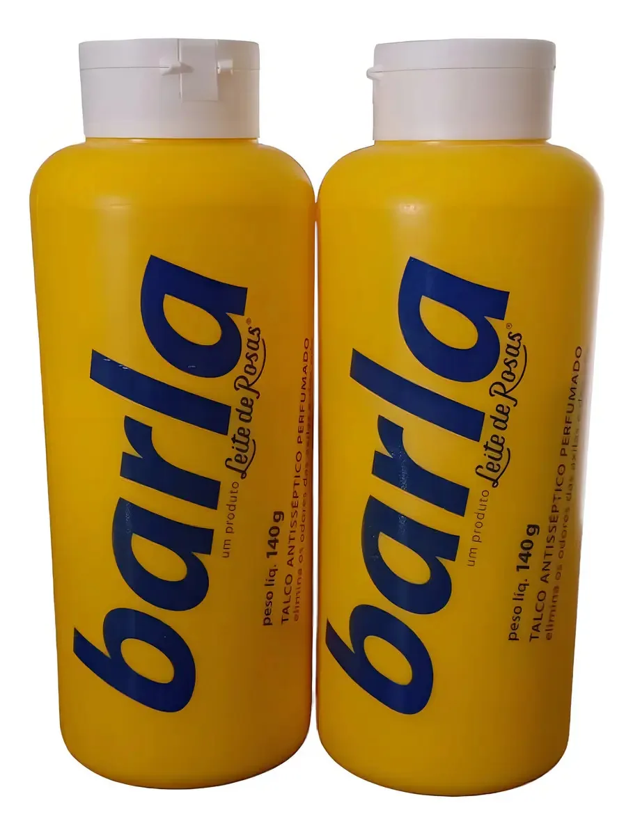 Kit 2 Talco P/ Os Pés Leite De Rosas Barla 140 Gr Perfumado