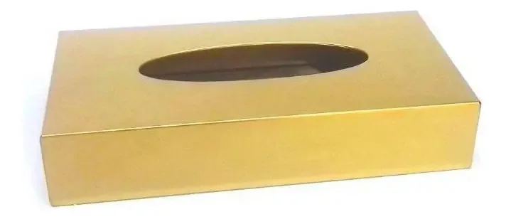 Porta-lenços De Papel De Aço Inox - Dourado By Fineza