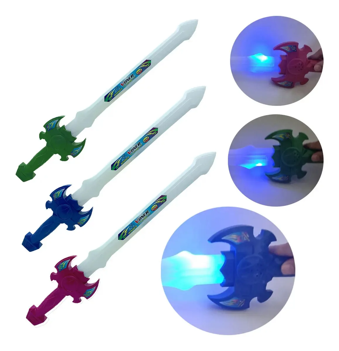 Espada Barbaros Com Som E Luz Vikings Divertido Infantil Cor Cabo Verde