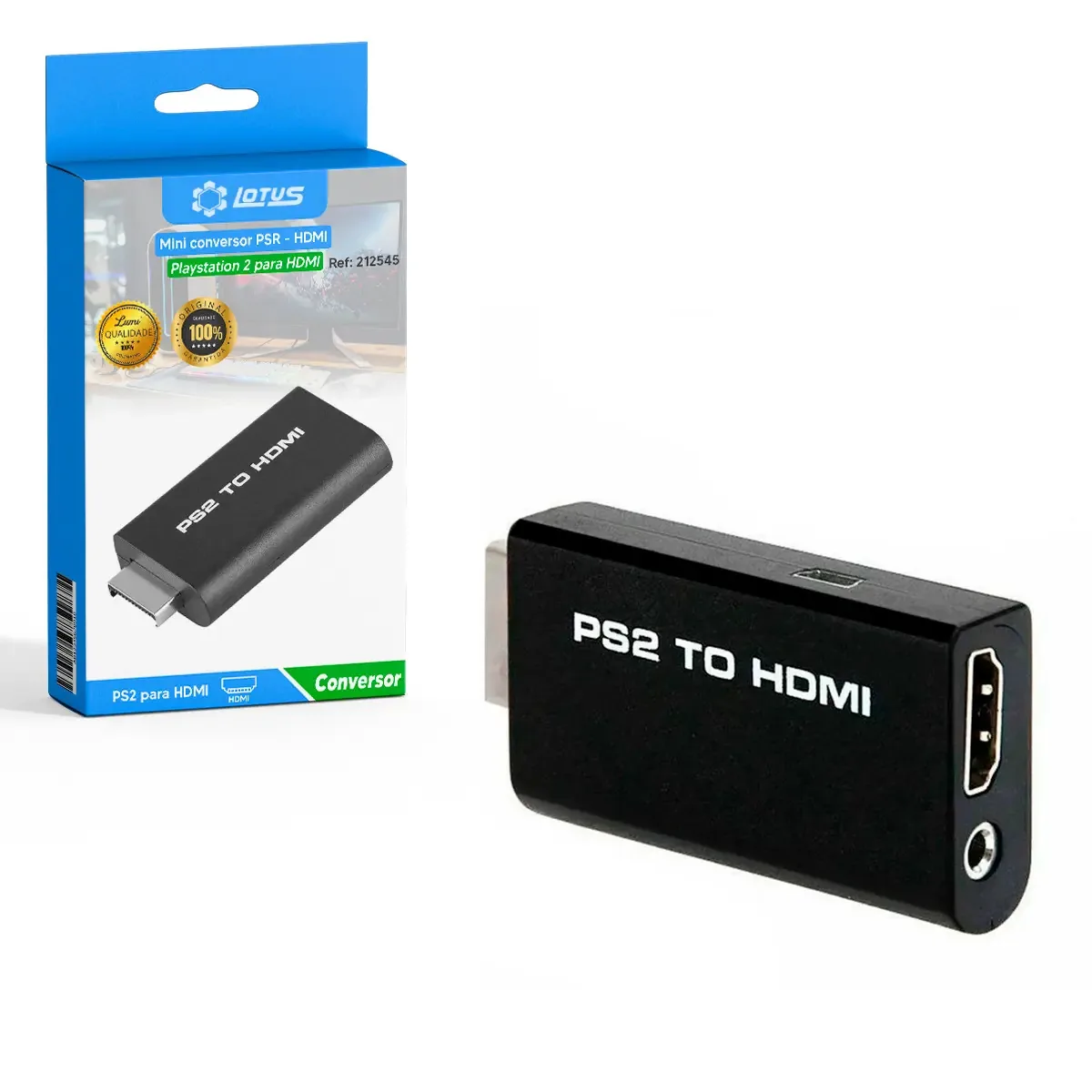 Adaptador Ps2 Audio Vídeo Av Para Cabo Hdmi Lumi