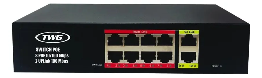 Switch PoE 8 Portas 10/100Mbps TWG TW-4808 SW