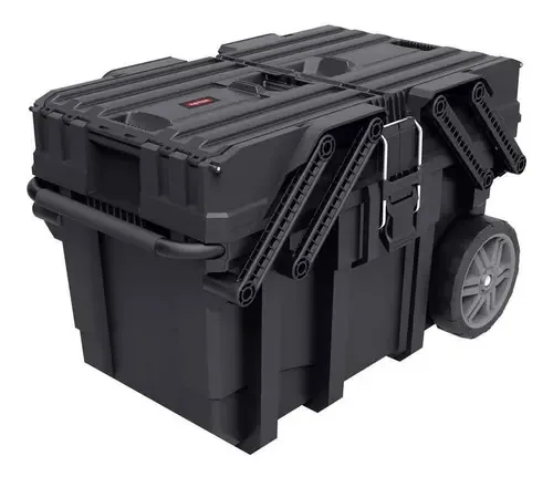 Caixa De Ferramentas Horizontal Com Carrinho Keter Preto