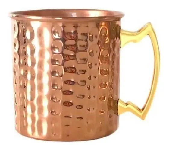 Caneca Moscow Mule Cobre 350 Ml Martelada Impermeabilizada
