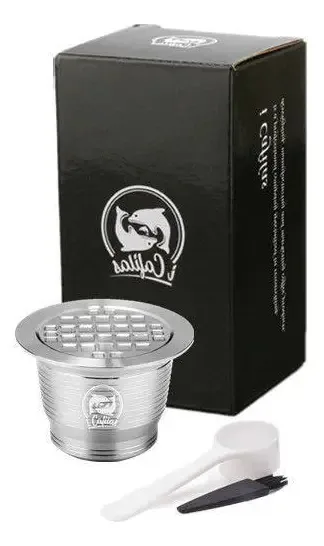 Cápsula Nespresso Reutilizável Inox Com Tampa Inox