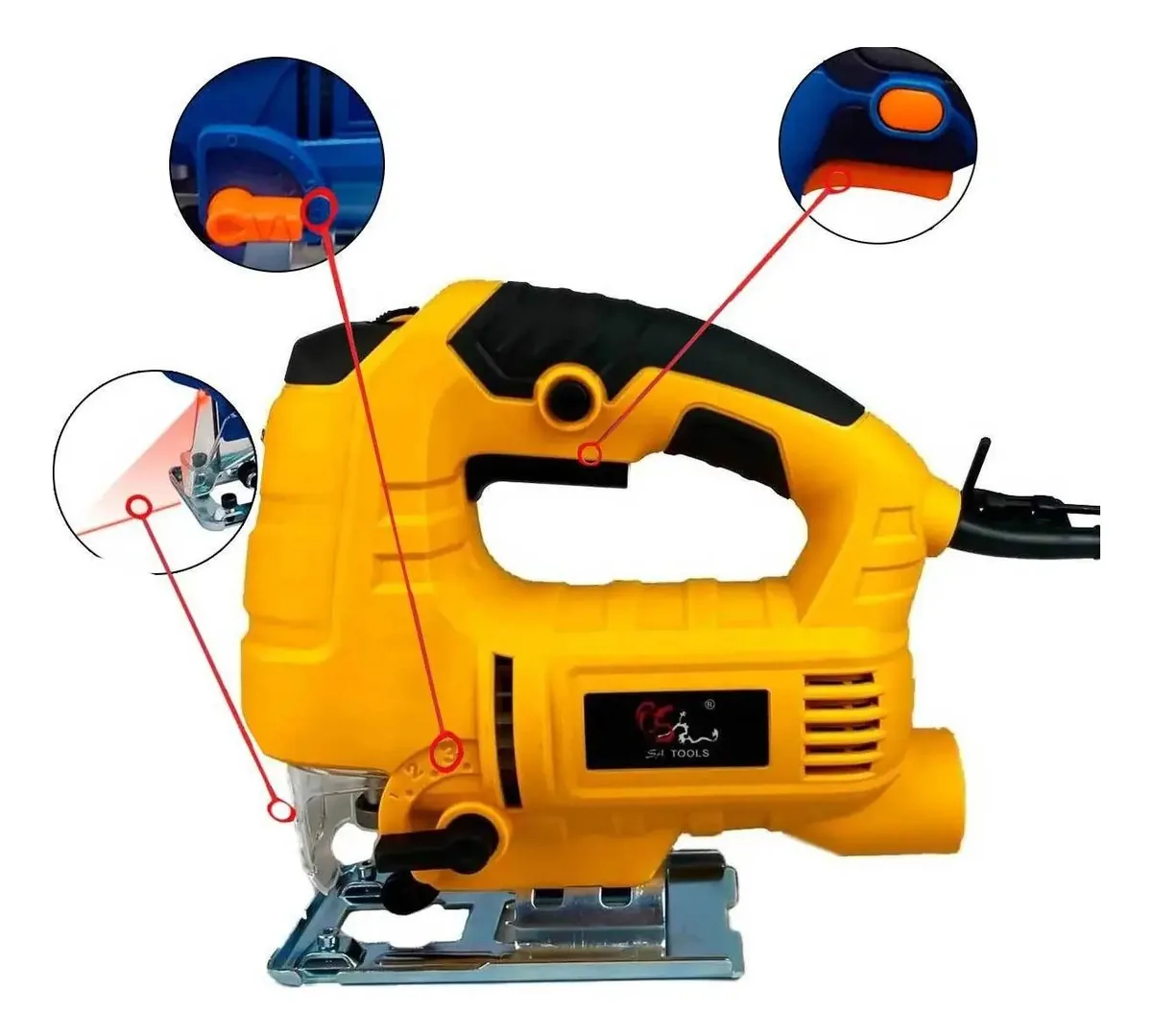 Serra Tico Tico 850w Profissional Com Laser E Guia De Corte