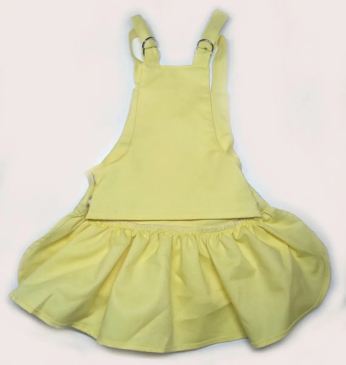 Jardineira Vestido De Tecido Plano Tamanho 3 - Para Cachorro