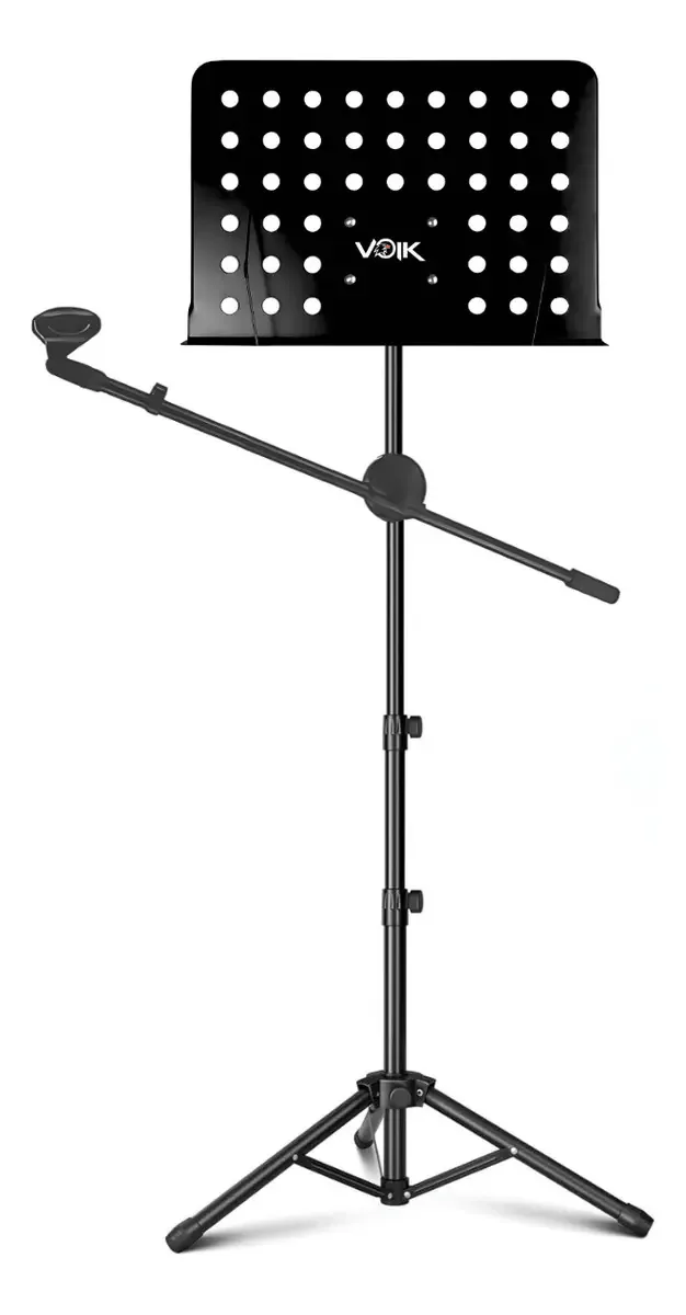 Suporte Para Partitura E Microfone Voik Msm-060 Preto
