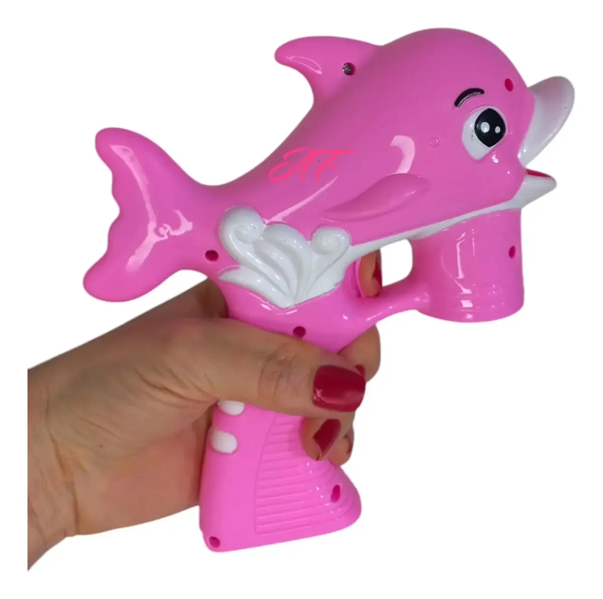 Brinquedo Bolinha De Sabão Injetor Faz Bolha Cavalo Bolhas Cor Golfinho Rosa Grande