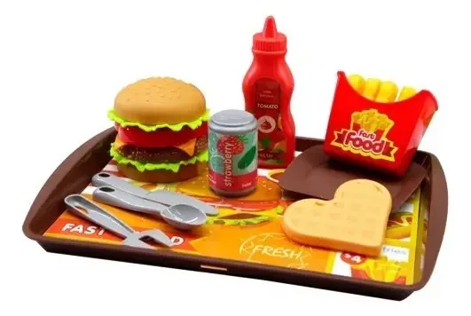 Kit Infantil Hambúrguer Com Bandeja Space Food - Vip