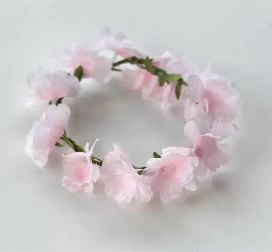 4 Coroas Tiaras Arranjo Flores Rosa Dama De Honra Casamento