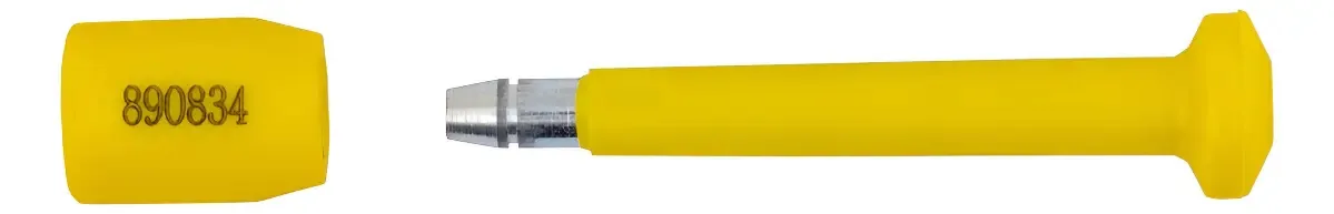 Lacre Pino Bucha Numerado P/ Contêiners E Carretas - 10 Und. Cor Amarelo