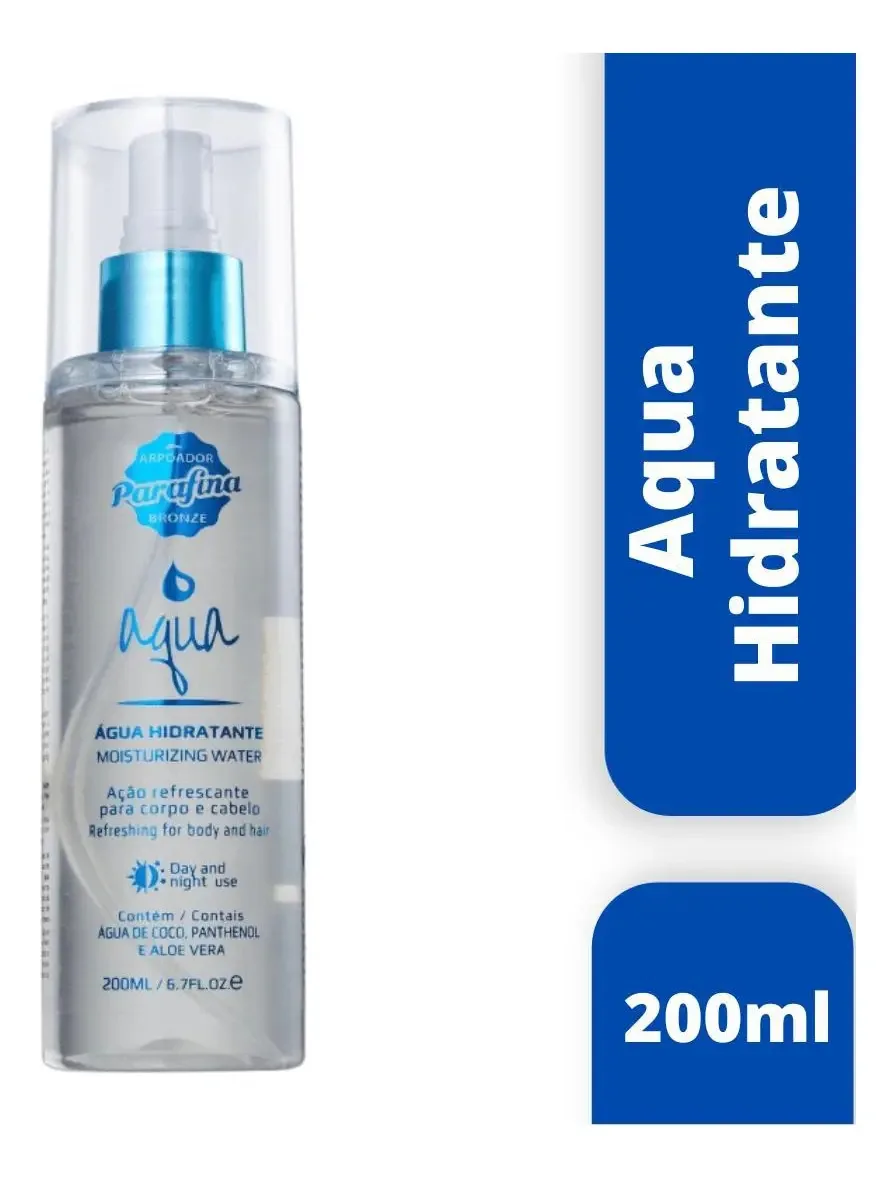 Água Hidratante Parafina Bronze 200ml - Coco E Aloe Vera