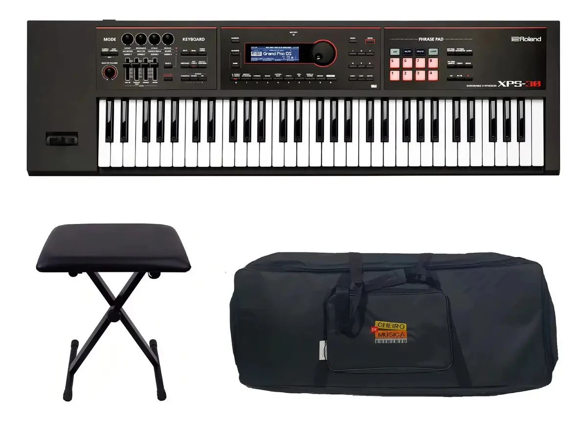 Teclado Roland Xps30 Com Banqueta E Capa Kit